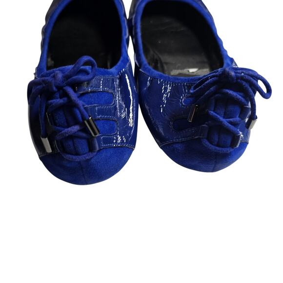 Cole Haan Blue Patent Leather Flats Slip On Shoes Womens 11 - Picture 4 of 5